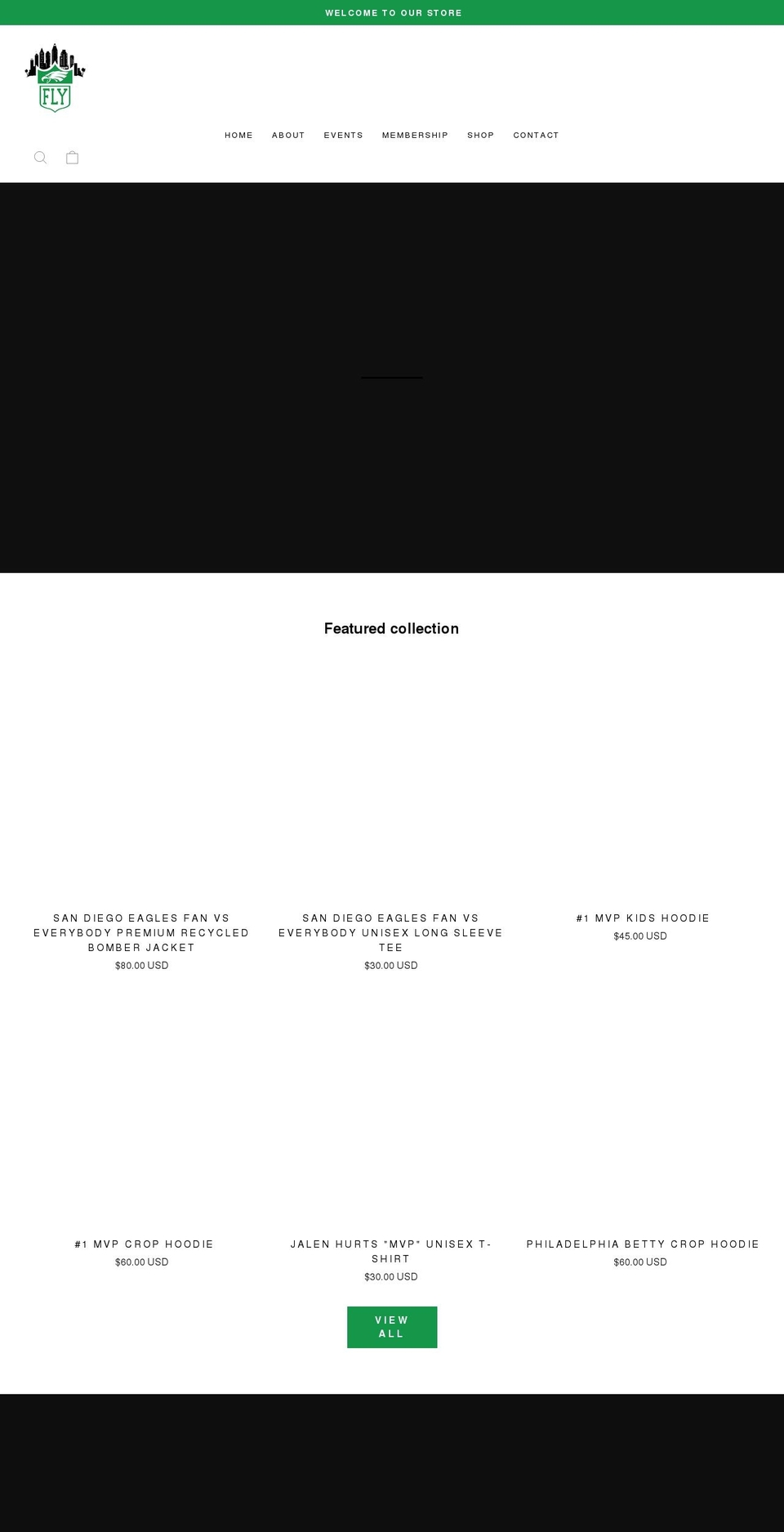 sdeaglesfans.com shopify website screenshot