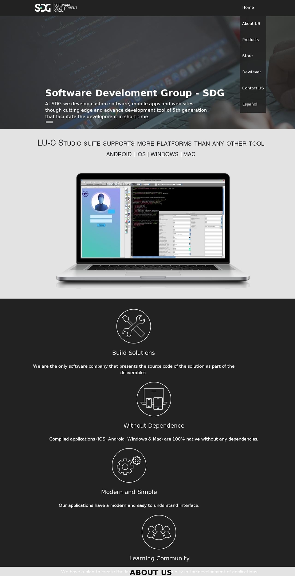 sdg-us.net shopify website screenshot