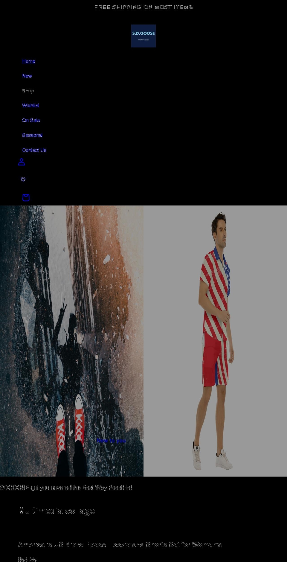 sdgoose.com shopify website screenshot