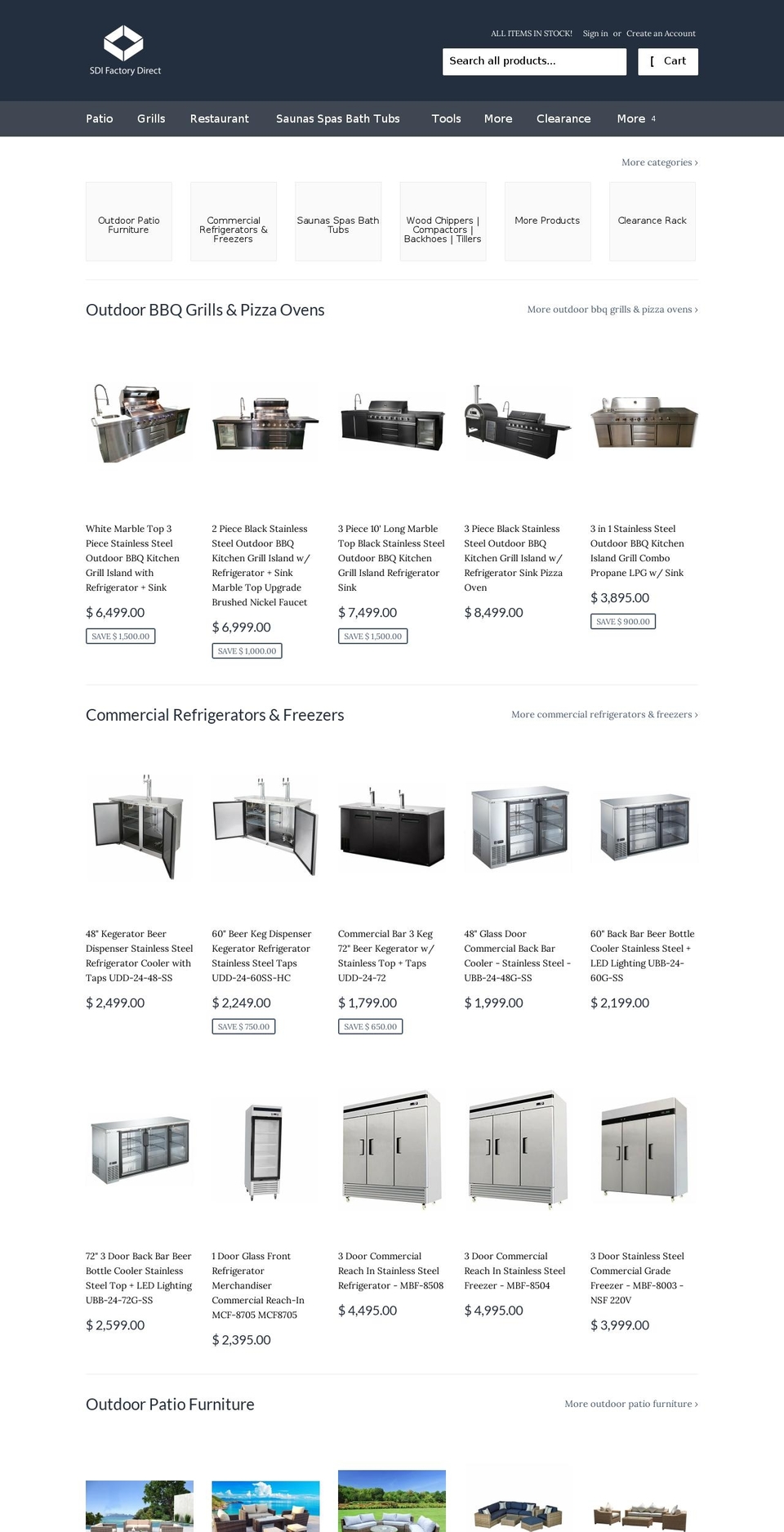 sdifactorydirect.com shopify website screenshot