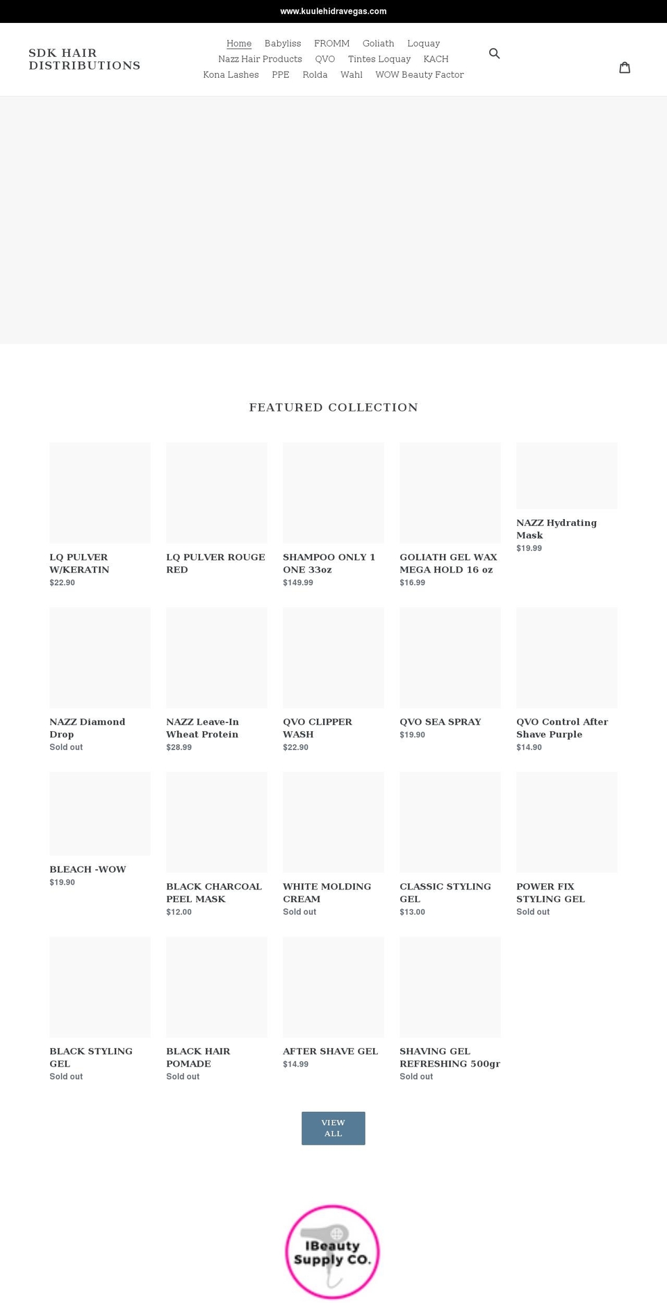 sdkhairdistributions.com shopify website screenshot
