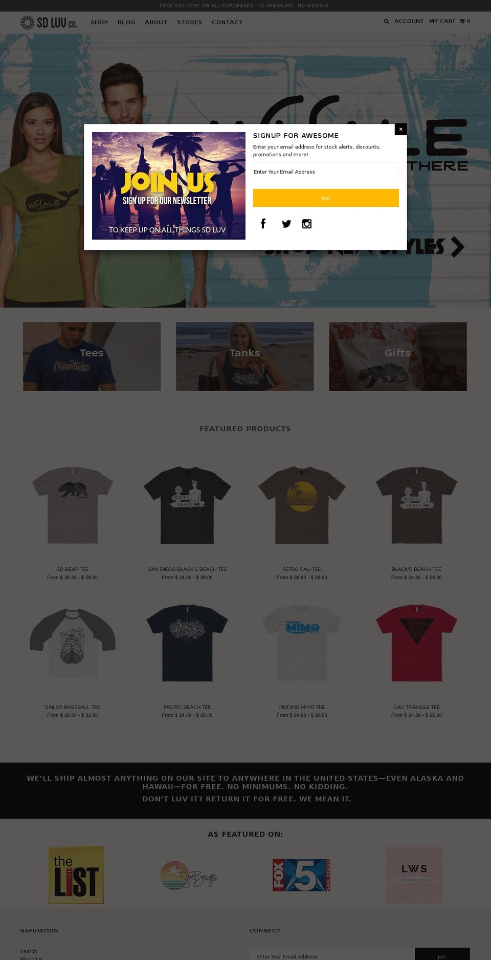sdluvco.com — Shopify storefront screenshot