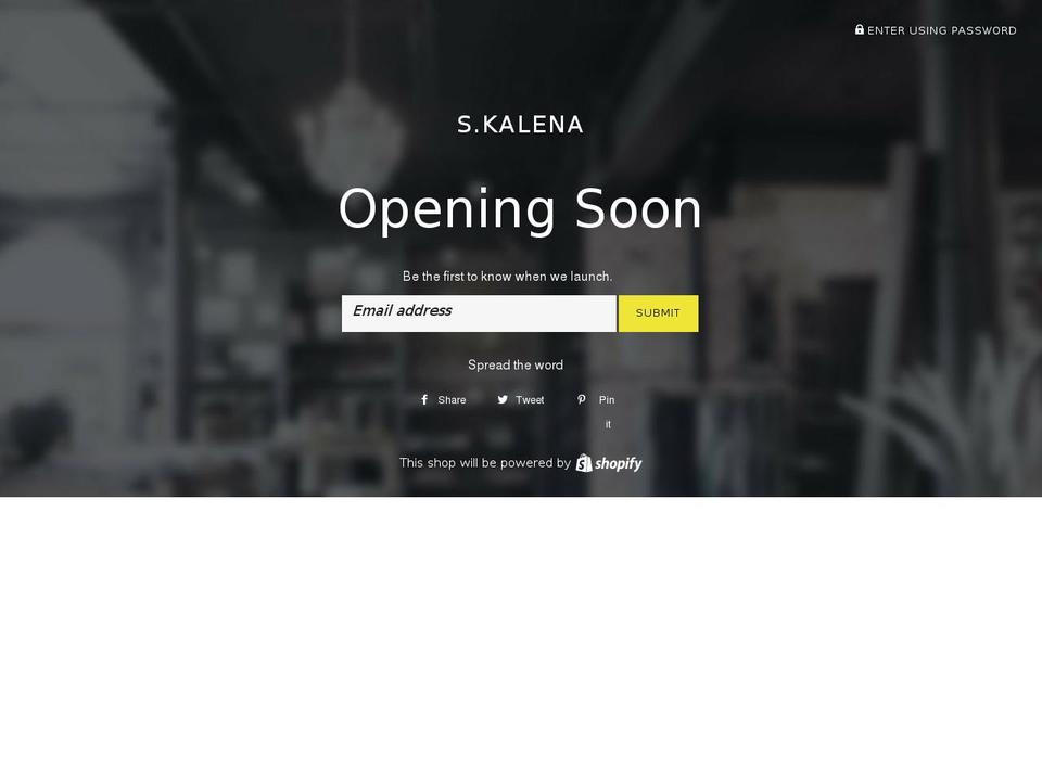 sdotkalena.com — Shopify storefront screenshot