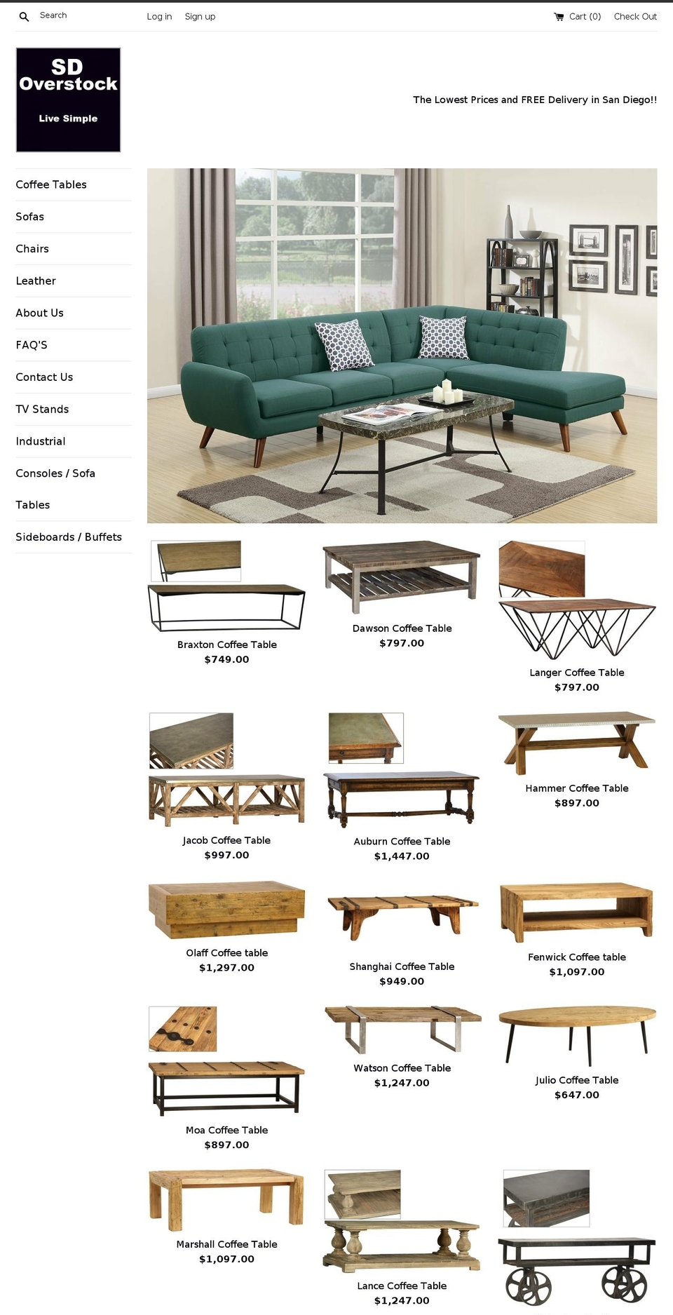 sdoverstock.com shopify website screenshot