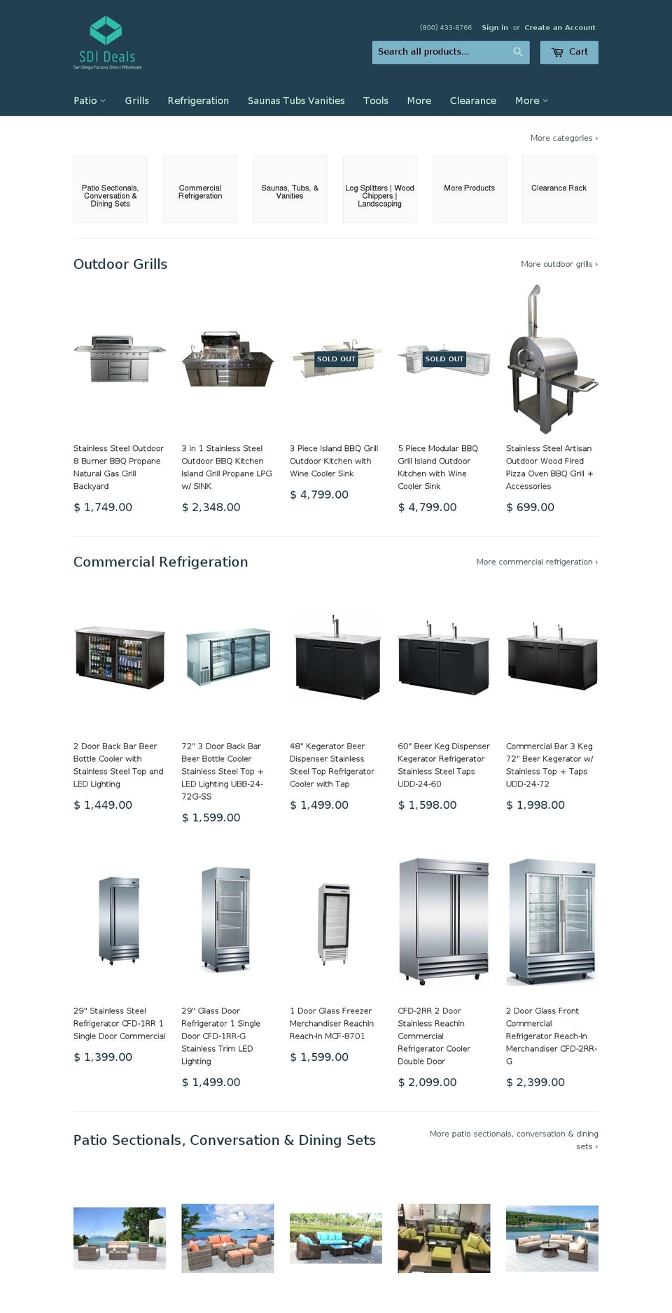 sdpatiostore.com shopify website screenshot