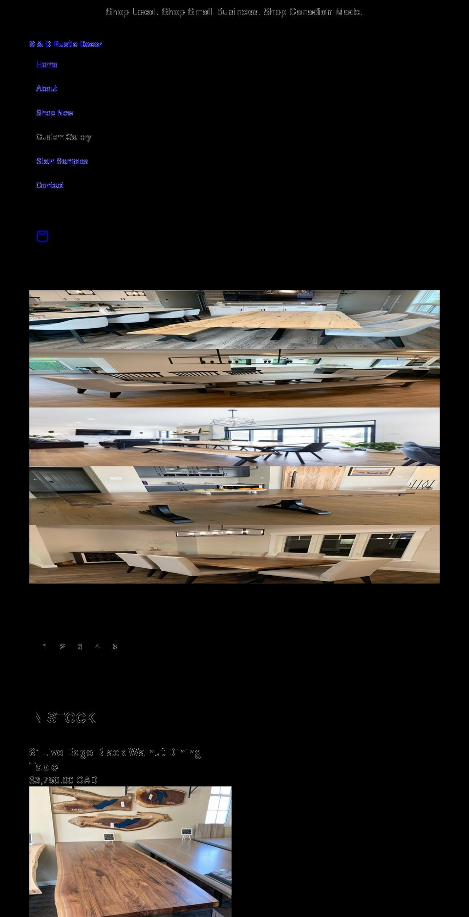 sdrusticdecor.net shopify website screenshot