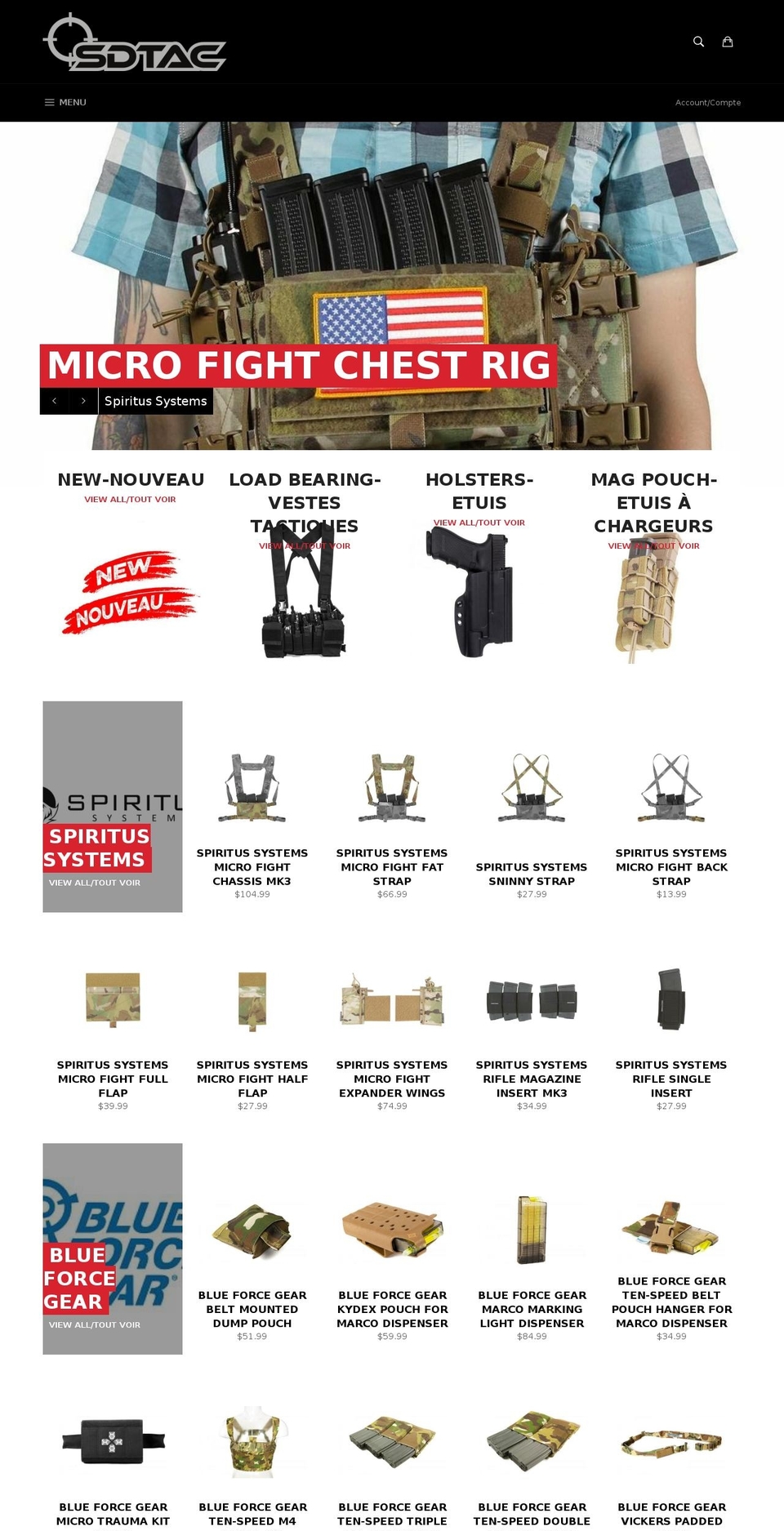 sdtac.ca shopify website screenshot