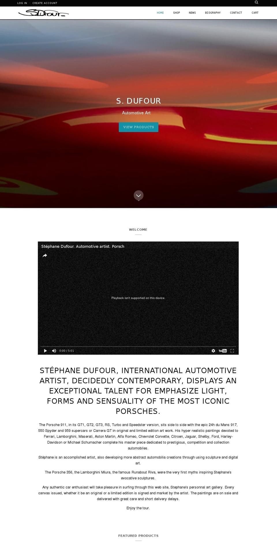 sdufour.com shopify website screenshot