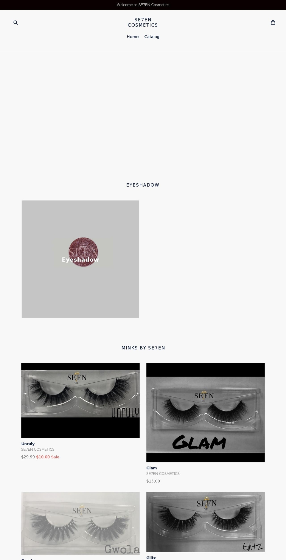 se7encosmetics.com — Shopify storefront screenshot