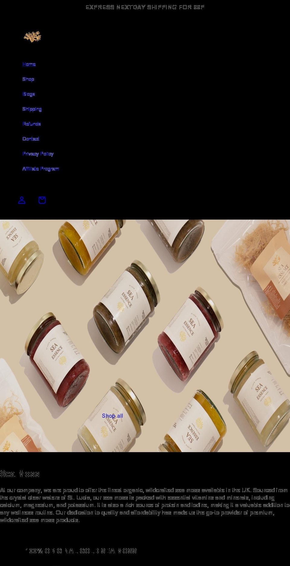 sea-essence.com shopify website screenshot