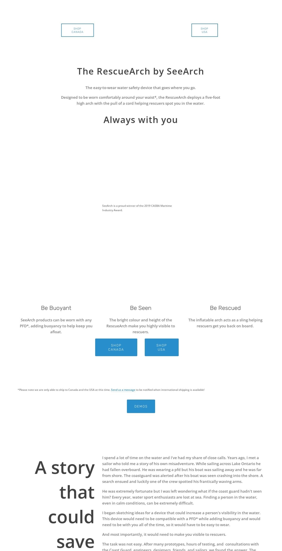 seaarch.org shopify website screenshot