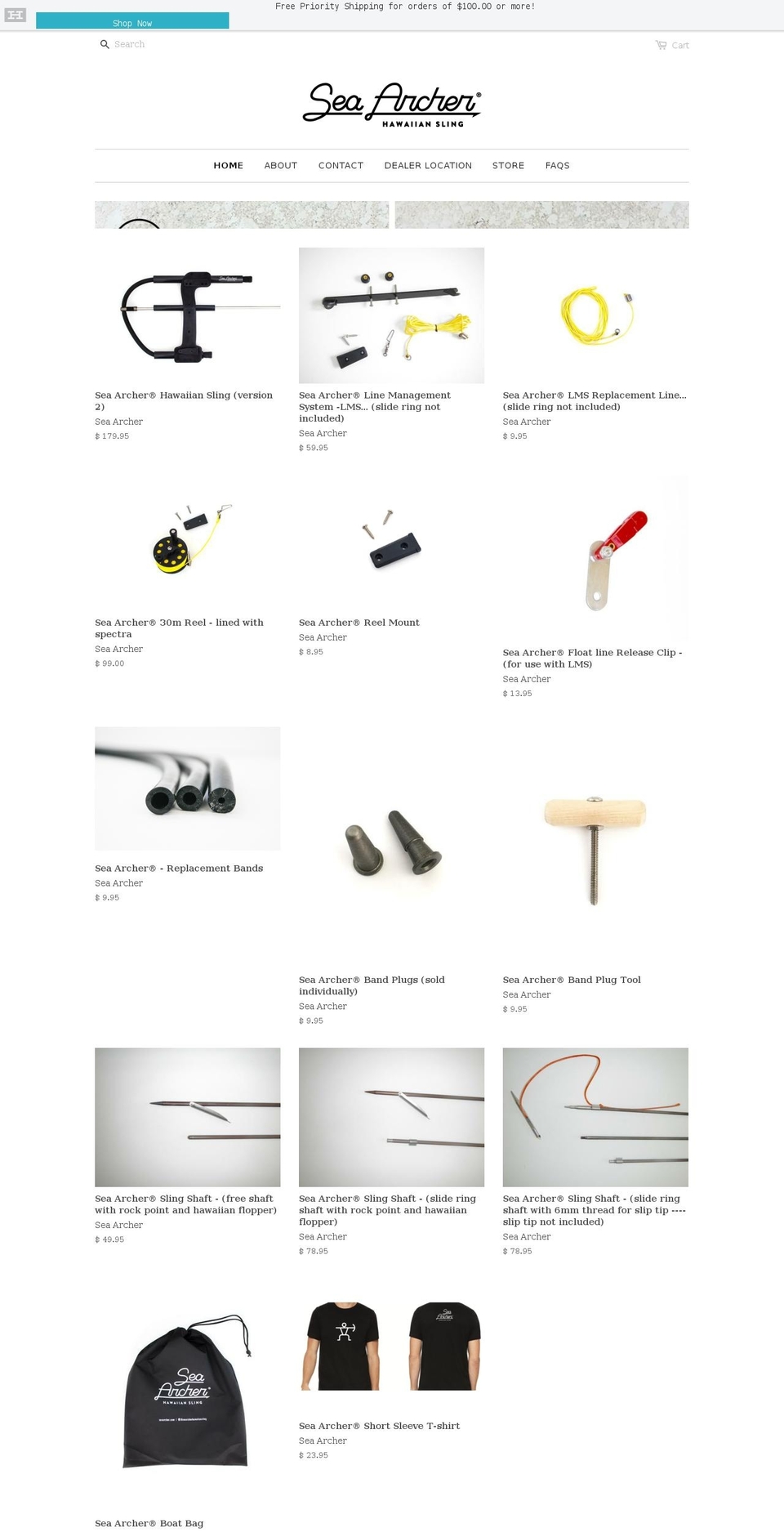 seaarcher.com shopify website screenshot