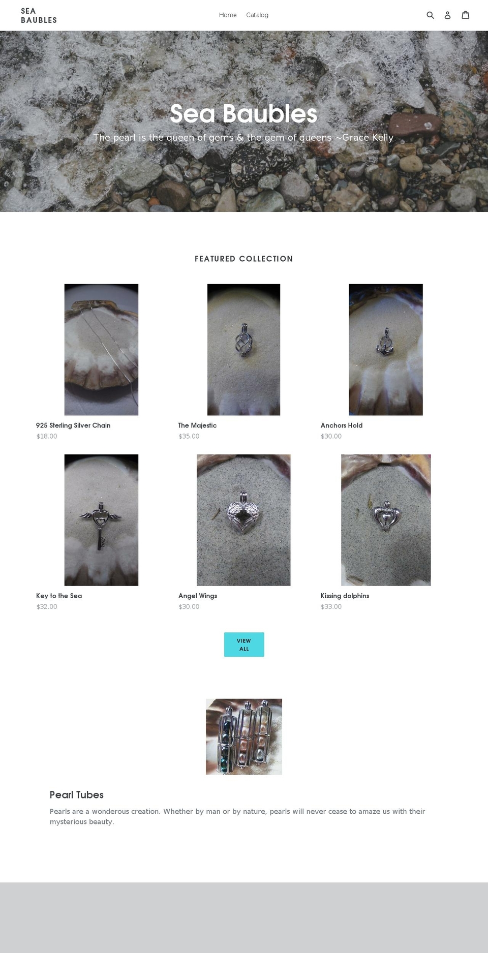 seabaubles.com — Shopify storefront screenshot