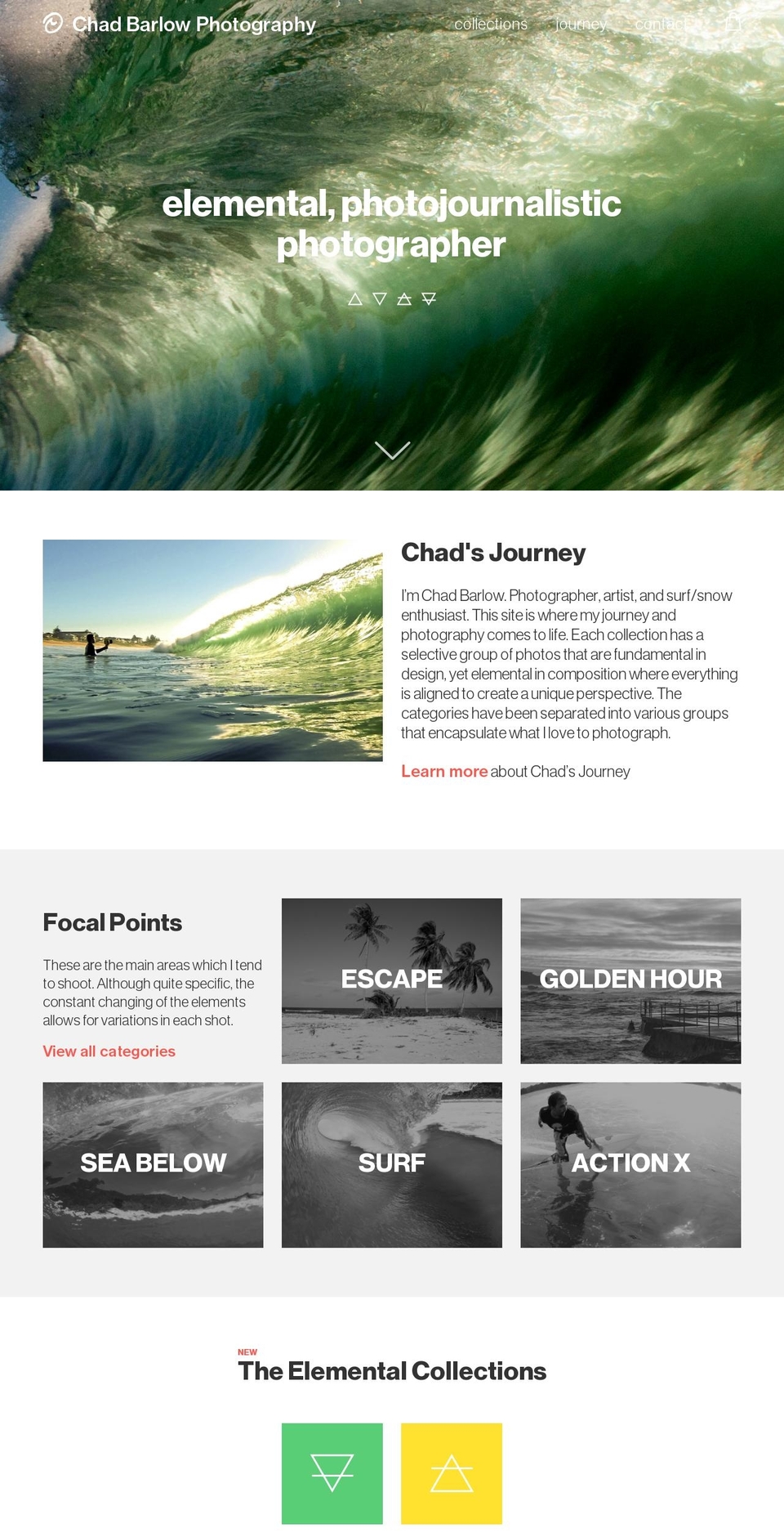 Chad Barlow Shopify theme site example seabelowphoto.com