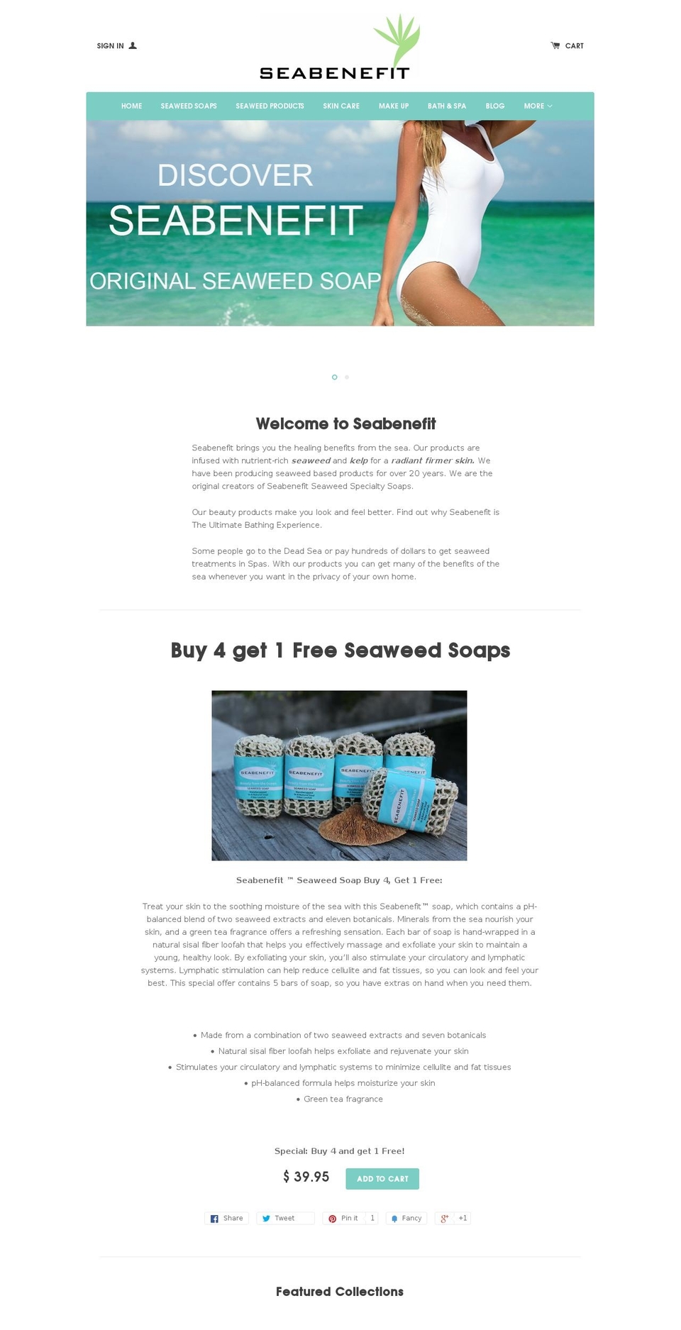 Providence Shopify theme site example seabenefit.com