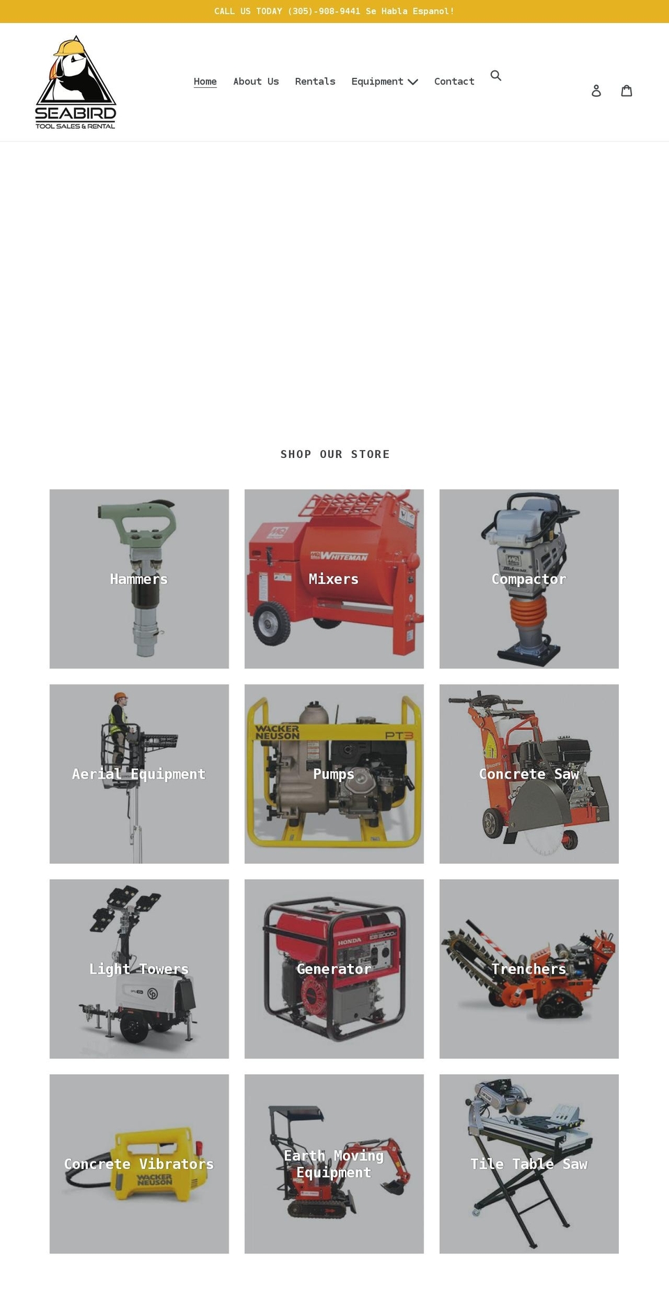 seabirdtools.com shopify website screenshot