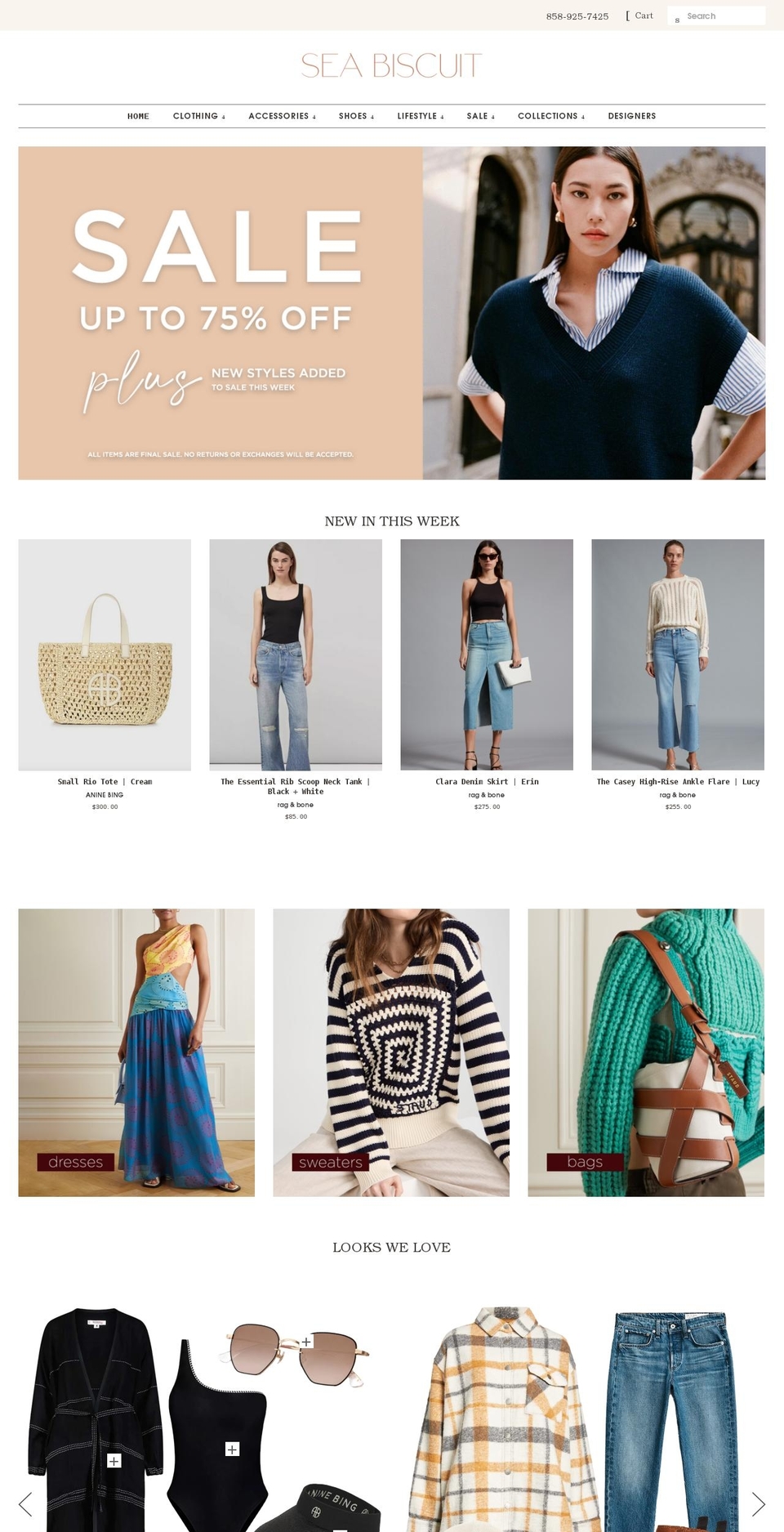 seabiscuitdelmar.com shopify website screenshot