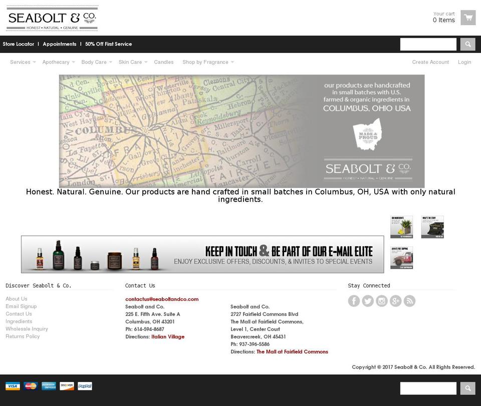 seaboltandco.com shopify website screenshot