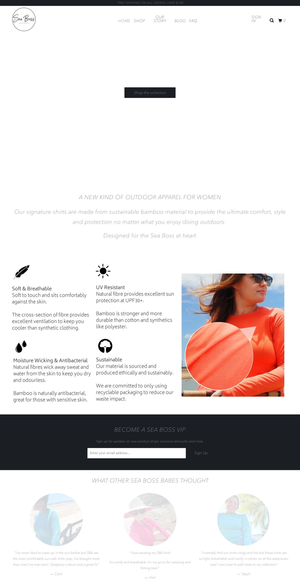 seabossapparel.com — Shopify storefront screenshot