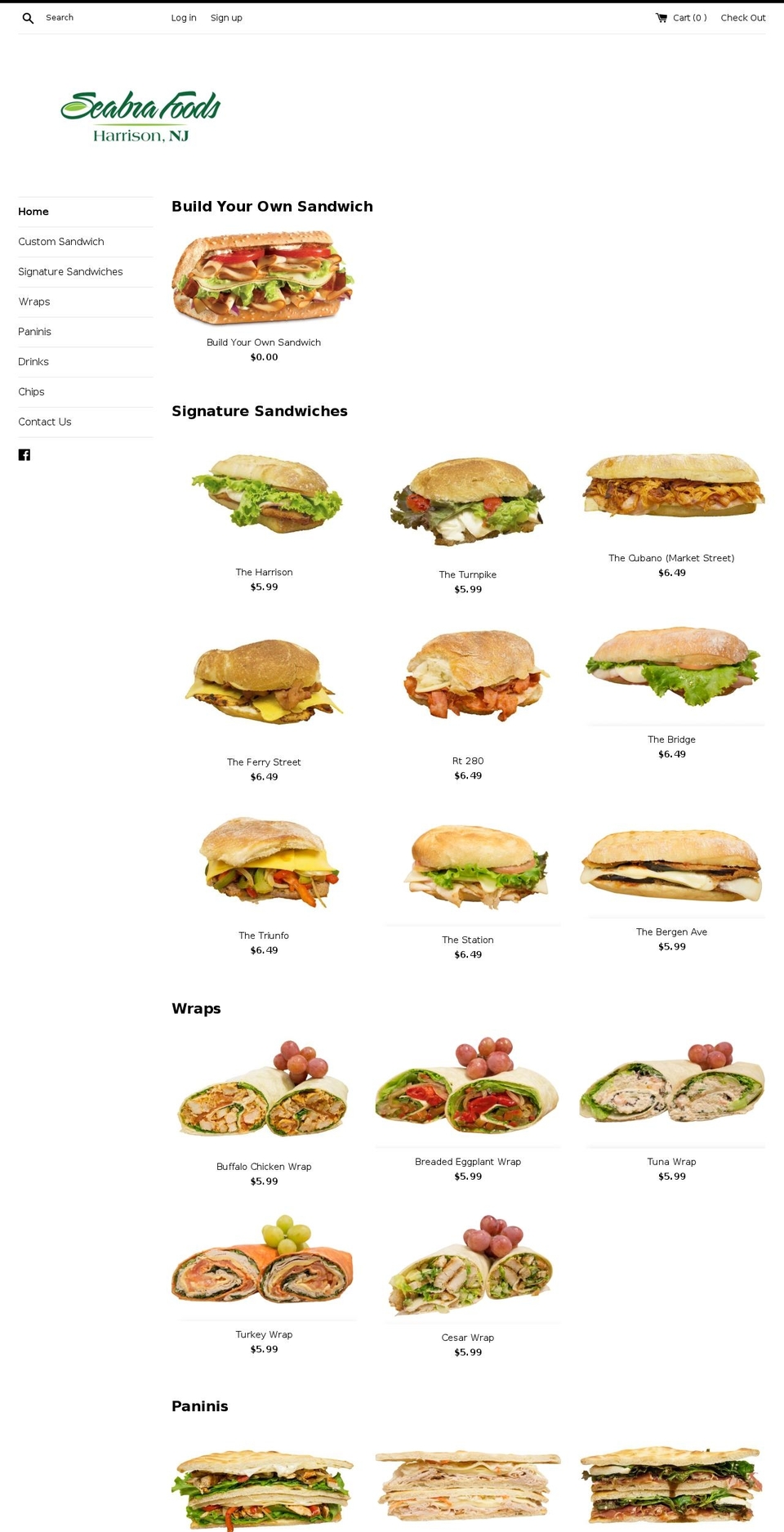 seabraharrison.com — Shopify storefront screenshot