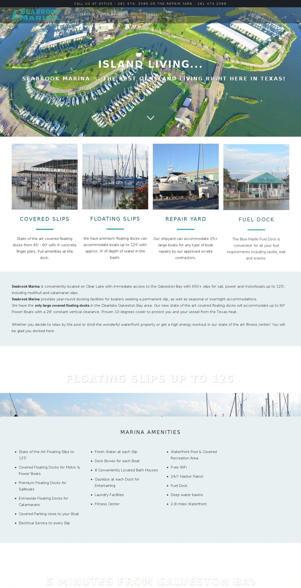 seabrookmarinacenter.com shopify website screenshot