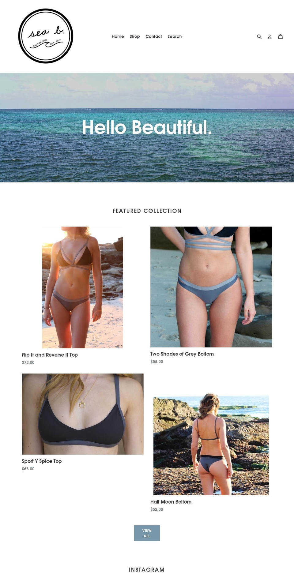 seabswimwear.com shopify website screenshot