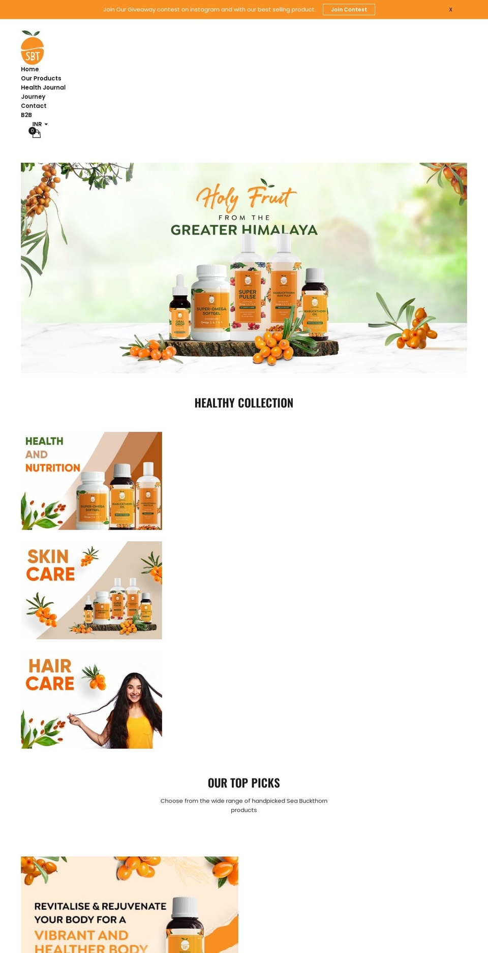 Obrien-v---store- Shopify theme site example seabuckthornindia.com