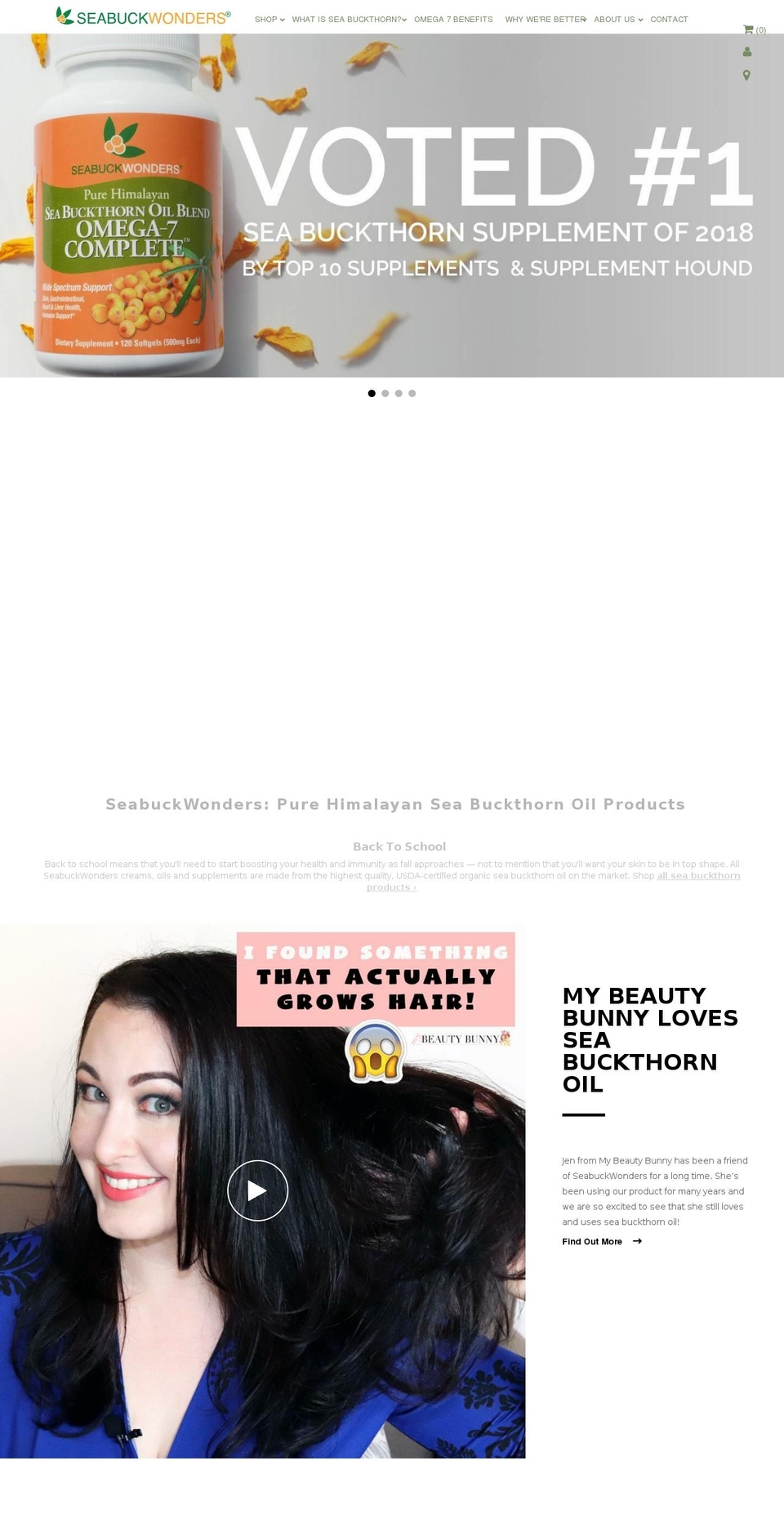 seabuckwonders.com shopify website screenshot