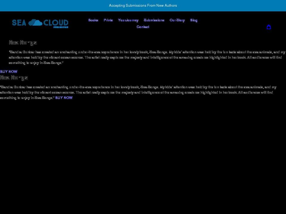 seacloudpublishing.com shopify website screenshot