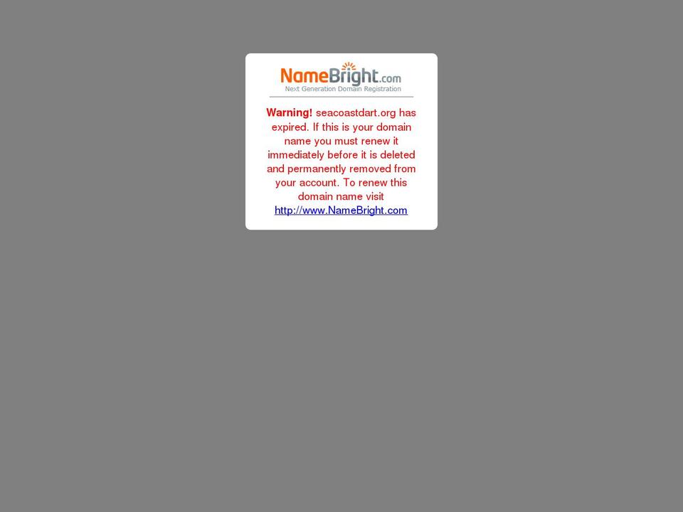 seacoastdart.org shopify website screenshot
