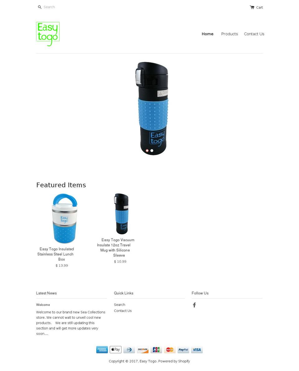 seacollections.com shopify website screenshot