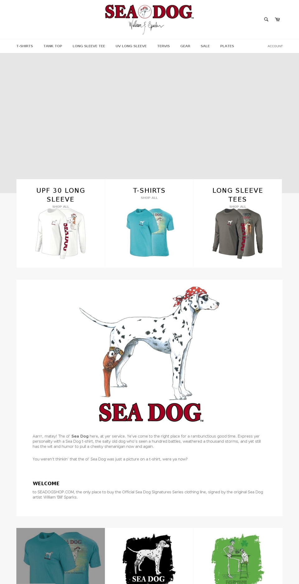 seadogshop.com shopify website screenshot