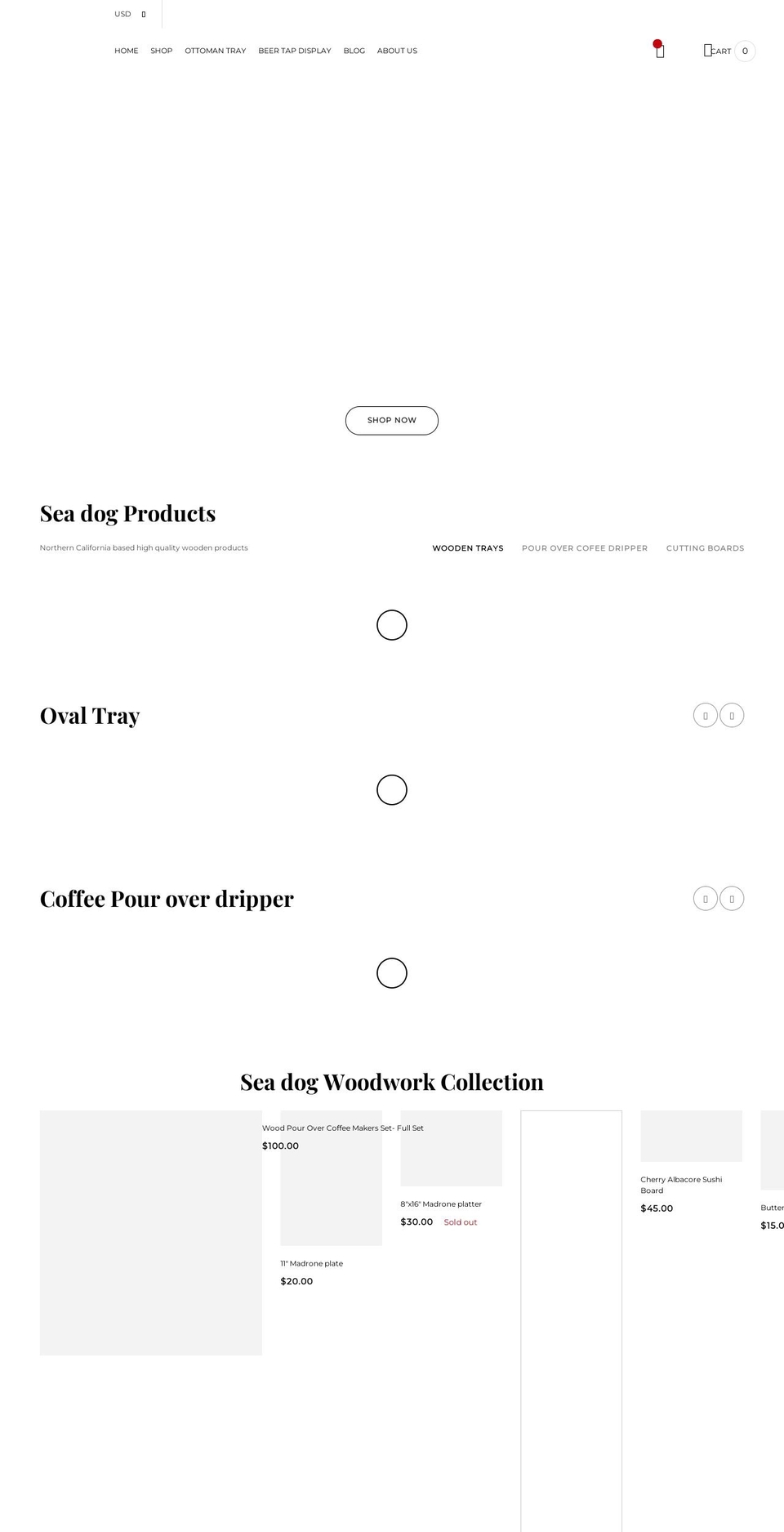 seadogwoodworks.com shopify website screenshot