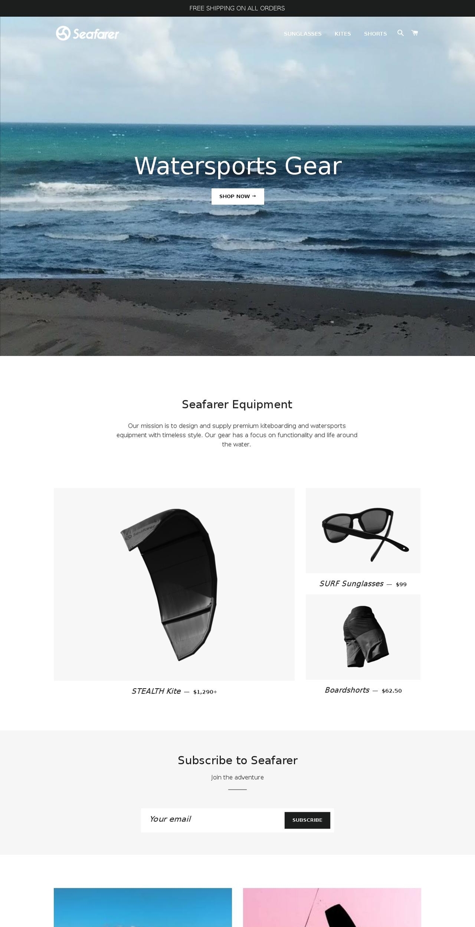 seafarer.ca shopify website screenshot