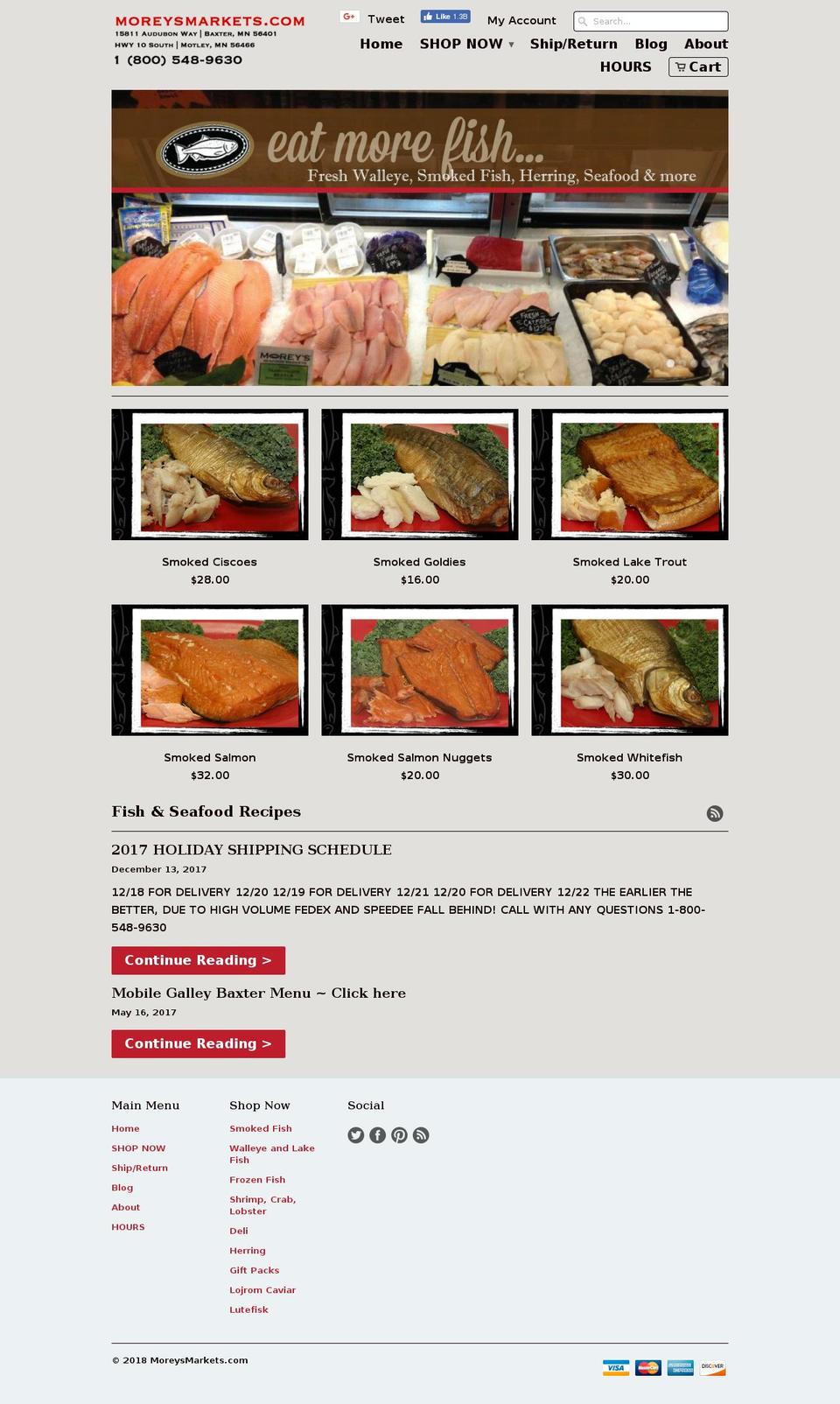 seafoodmarkets.com — Shopify storefront screenshot