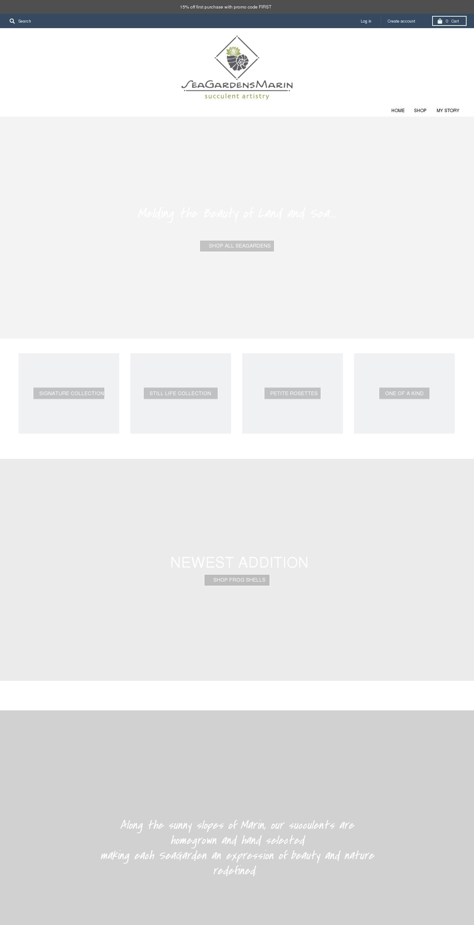 seagardensmarin.com shopify website screenshot