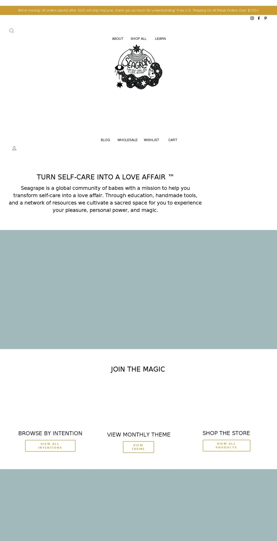 seagrapeapothecary.com shopify website screenshot