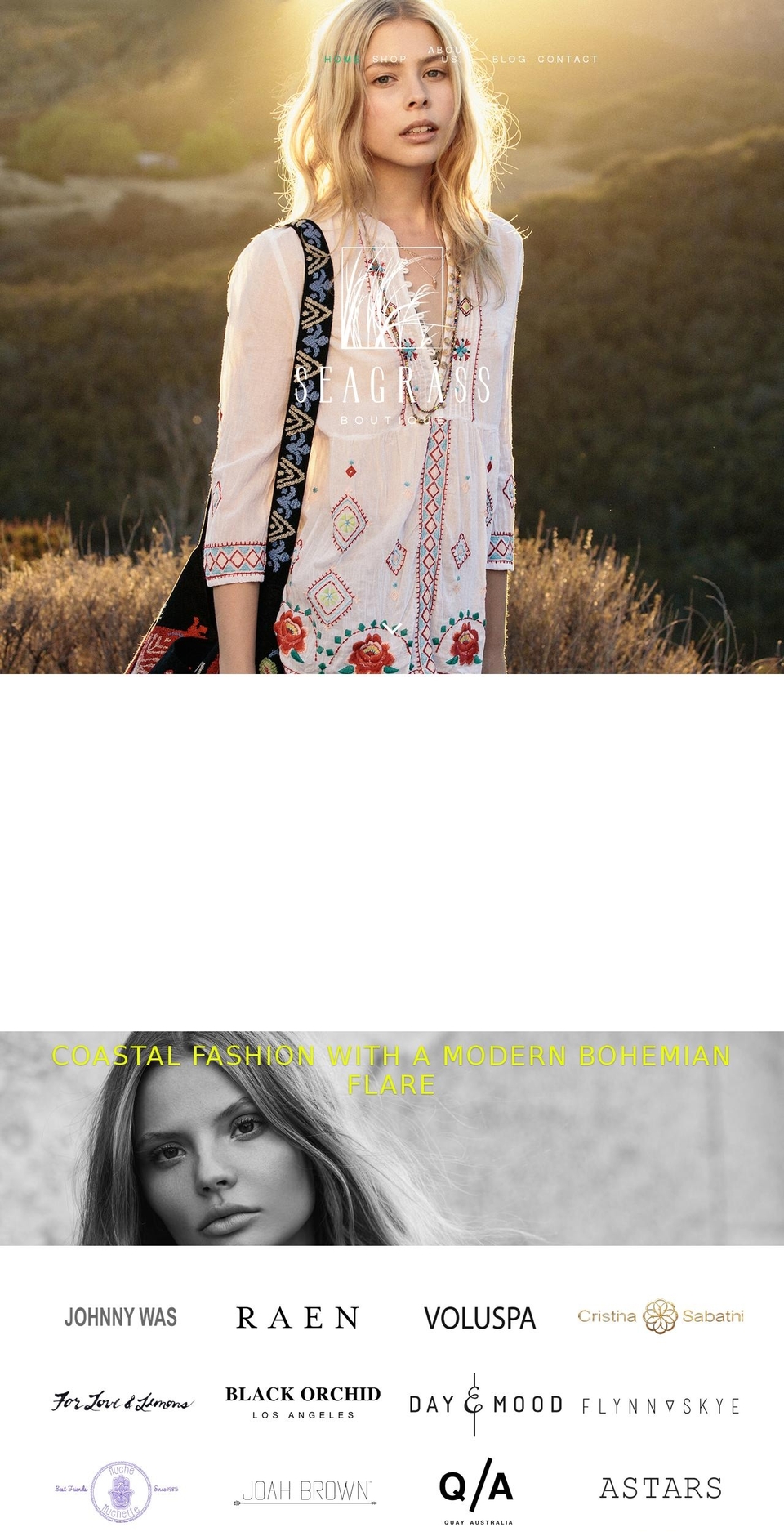 seagrassboutique.com shopify website screenshot
