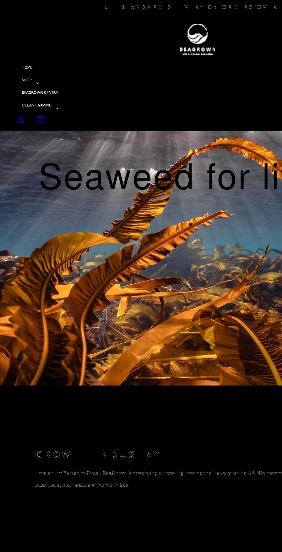 seagrown.co.uk shopify website screenshot