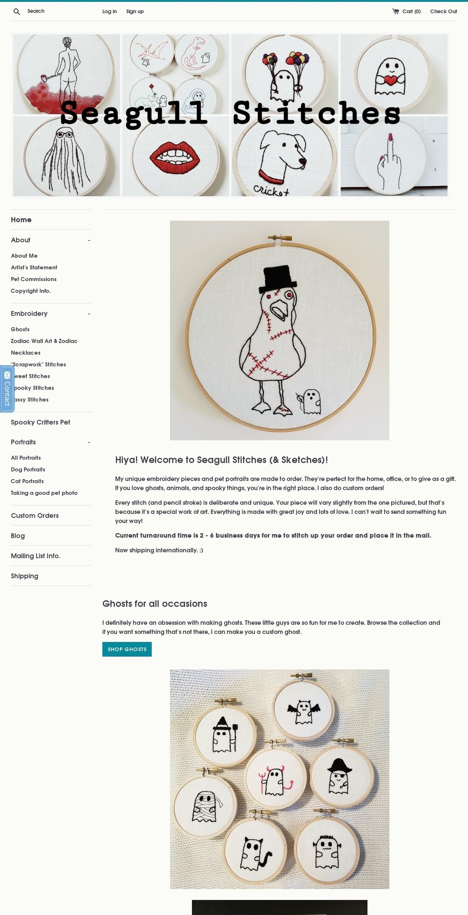 seagullstitches.com — Shopify storefront screenshot