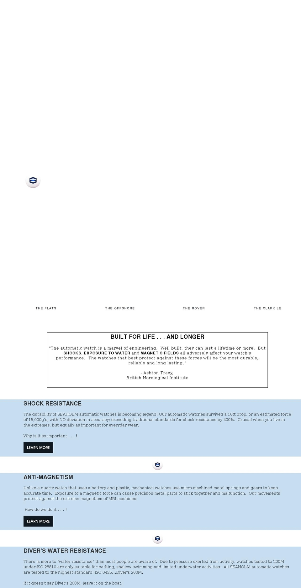 seaholmautomatic.com shopify website screenshot