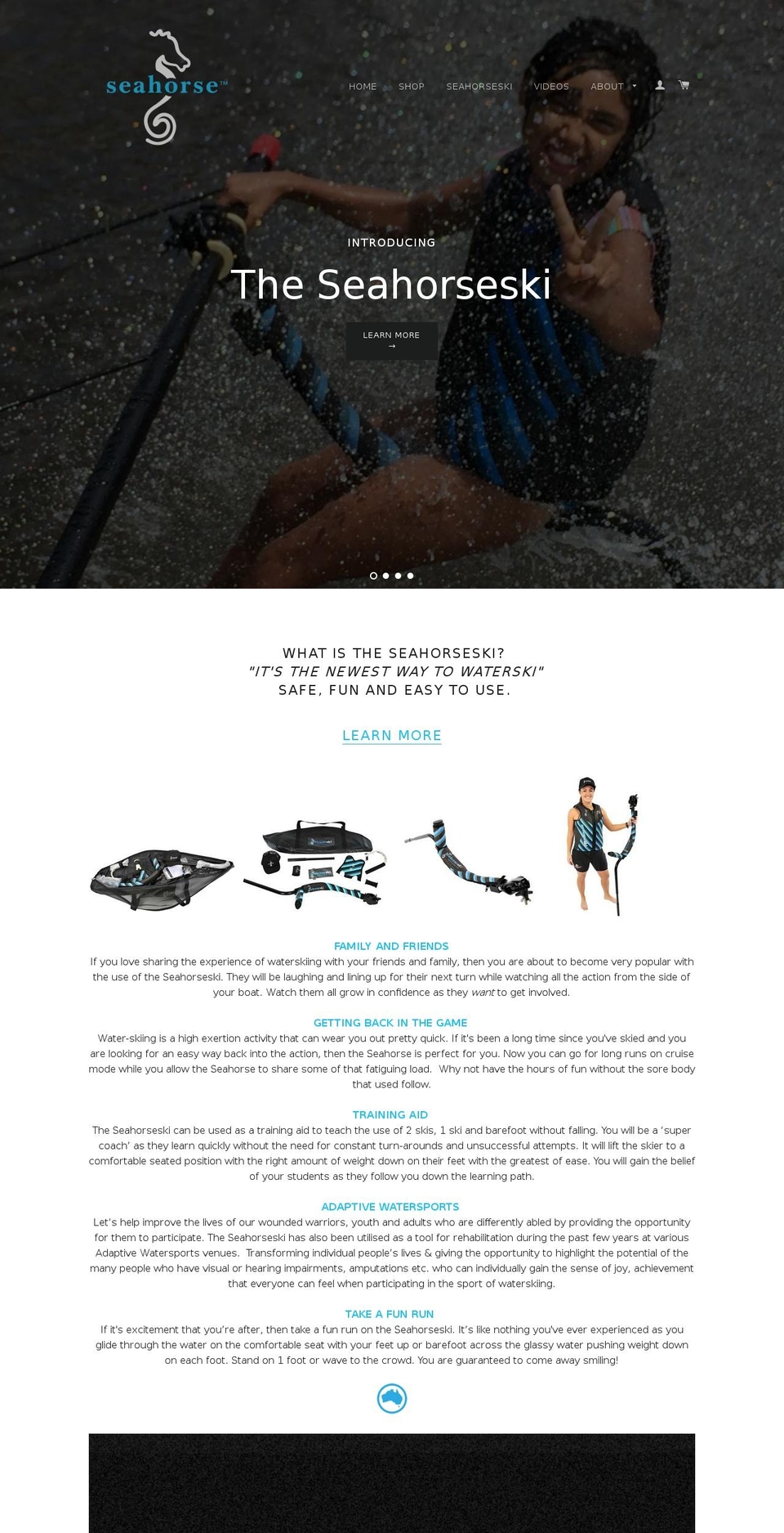 seahorseski.com shopify website screenshot