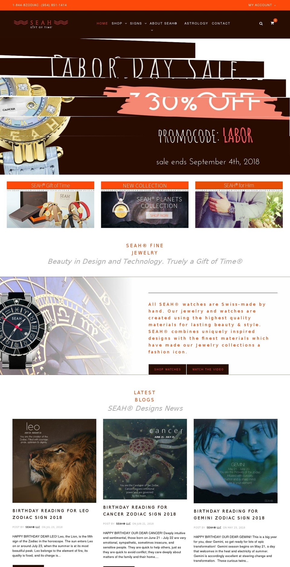 bazien-layout-1 Shopify theme site example seahwatches.com