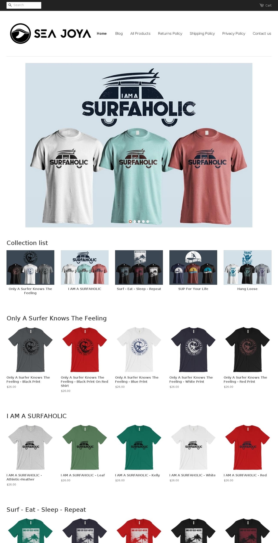 seajoya.com — Shopify storefront screenshot