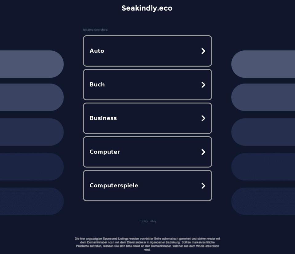 seakindly.eco shopify website screenshot