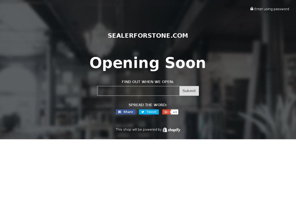 sealerforstone.com shopify website screenshot
