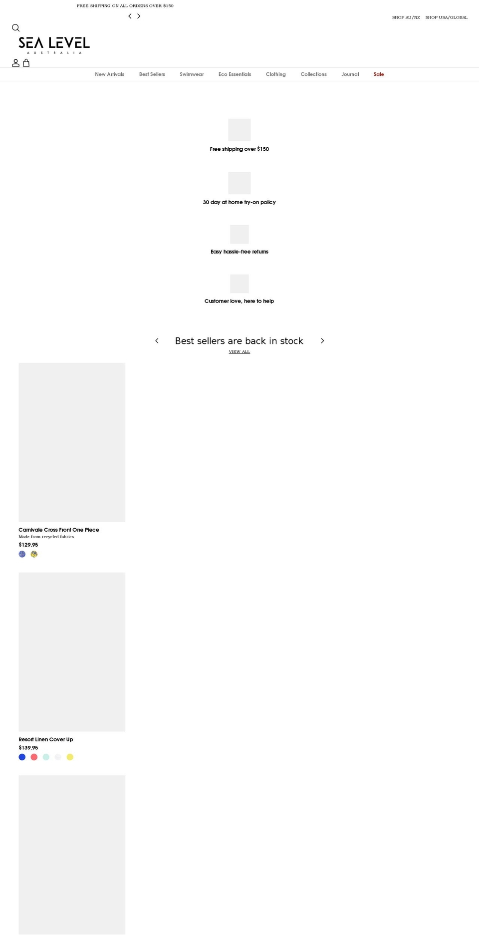 sealevelaustralia.com.au shopify website screenshot