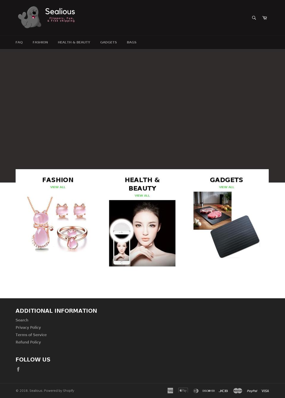 sealious.com shopify website screenshot