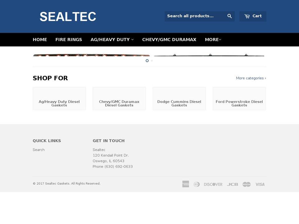 sealtecgaskets.com shopify website screenshot