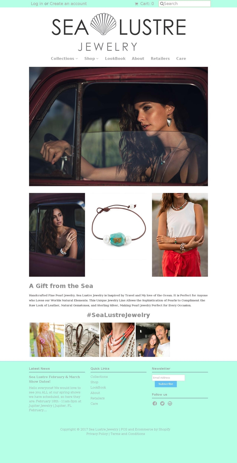 sealustrejewelry.com shopify website screenshot
